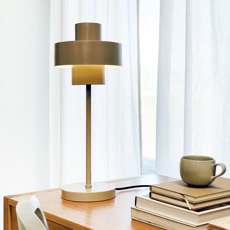 Lampe à poser en métal gris STOKE