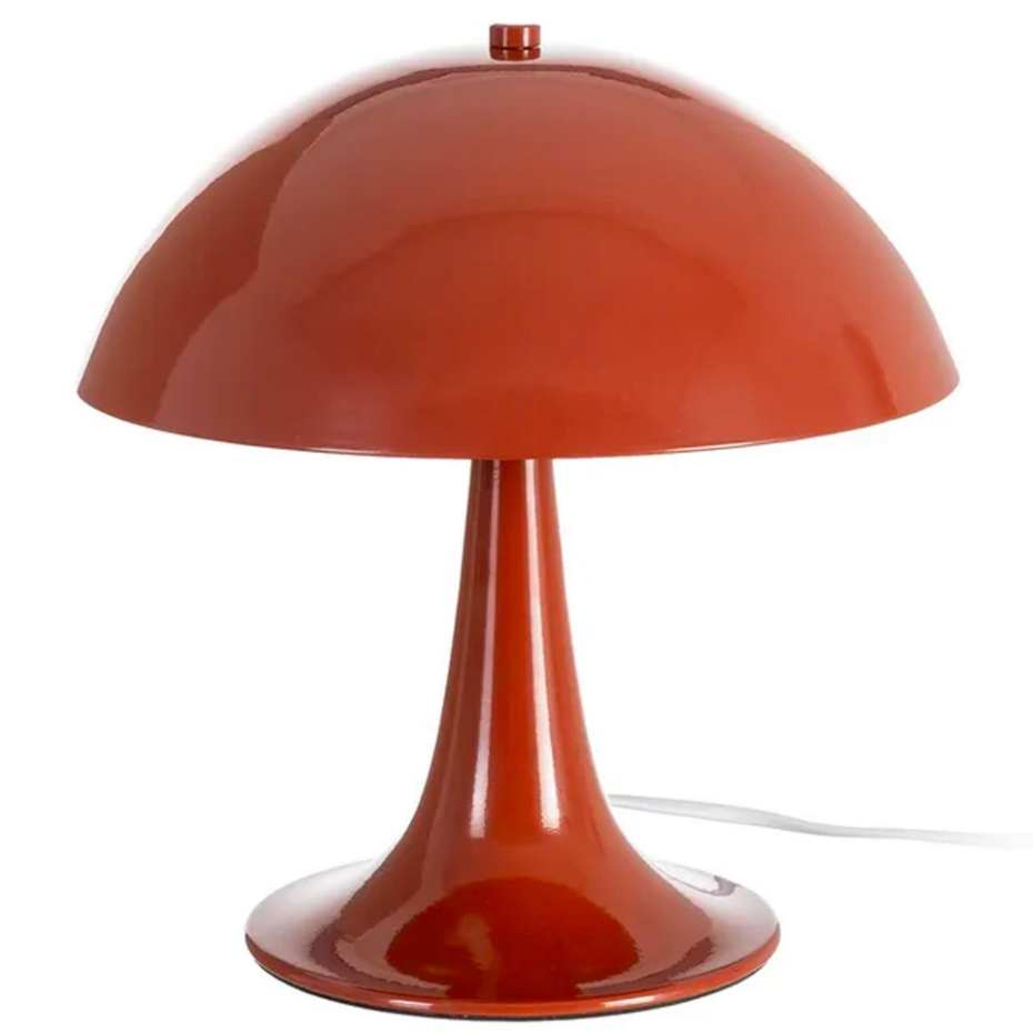 Lampe à poser champignon métal terracotta 25x25x27.5cm