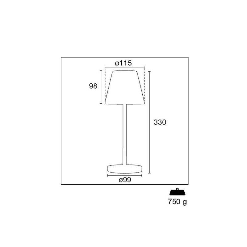 Lampe Nomade Luce Tactile D'extérieur Métal Blanc