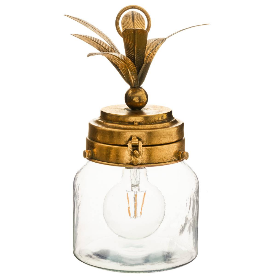 Lampe LED ananas verre et métal ANANAS