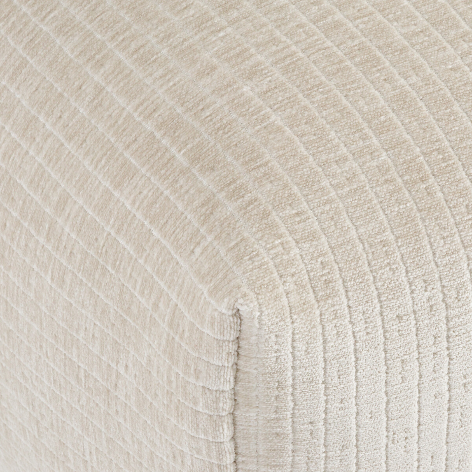 Pouf, velours côtelé vintage, L83 cm, Nuria
