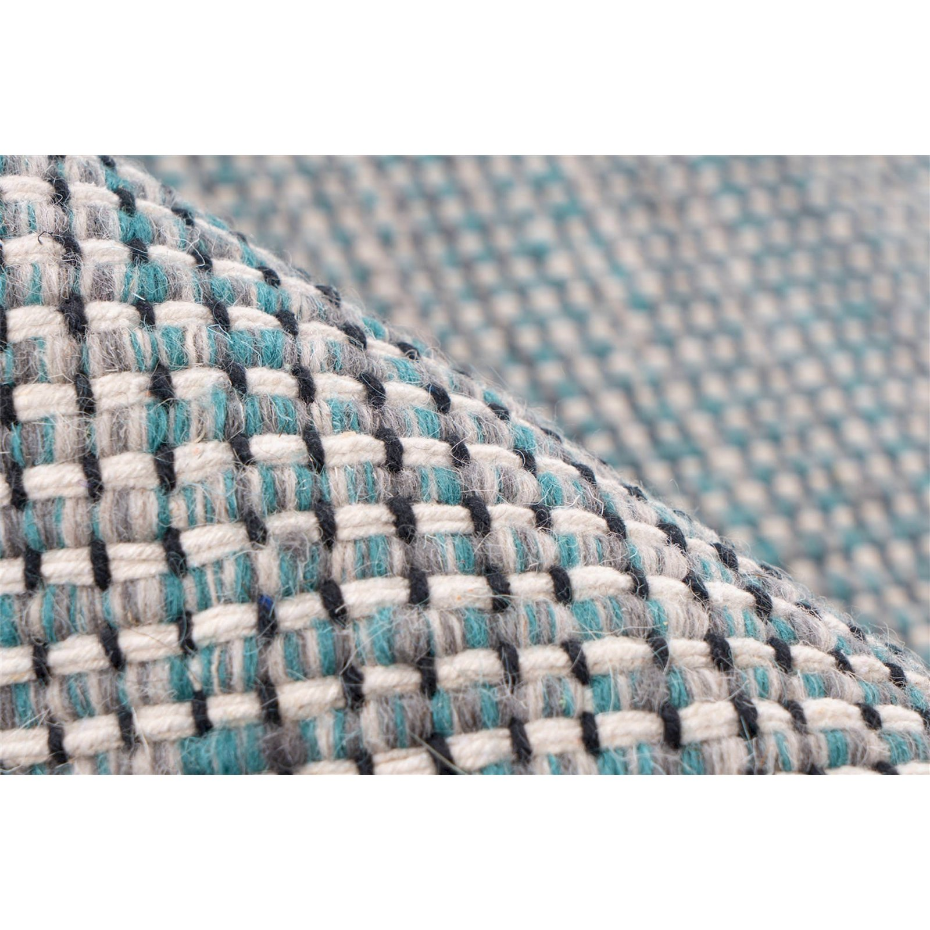 Tapis frangé rectangulaire en laine Nomad