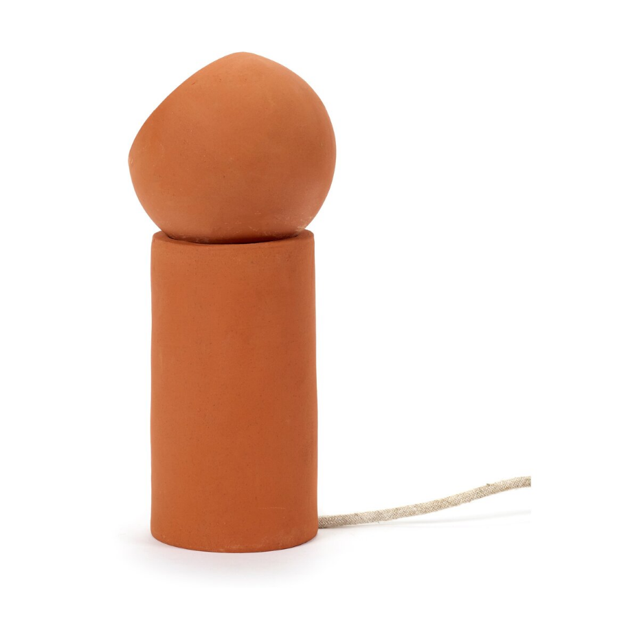 Lampe À Poser Terra Terre Cuite Brique H29 Cm