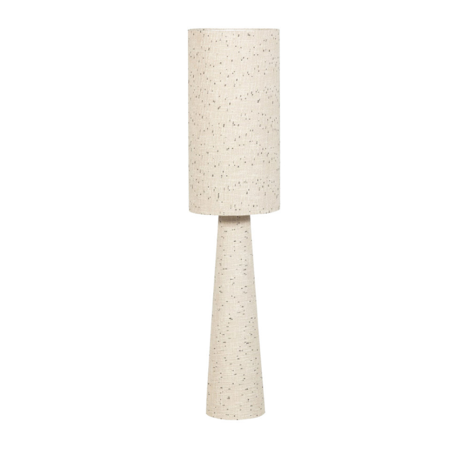 Lampadaire à pois en métal et tissu bouclette H130cm- LOFT