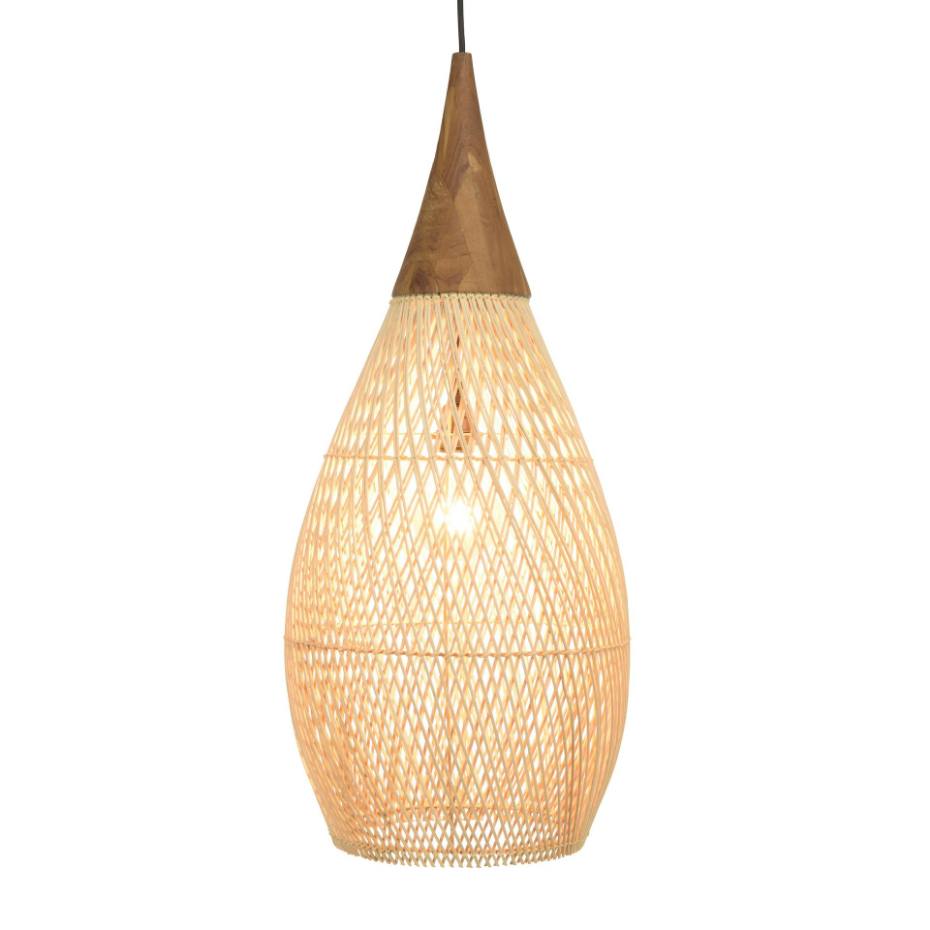 Suspension goutte en rotin 35cm FOLELLI
