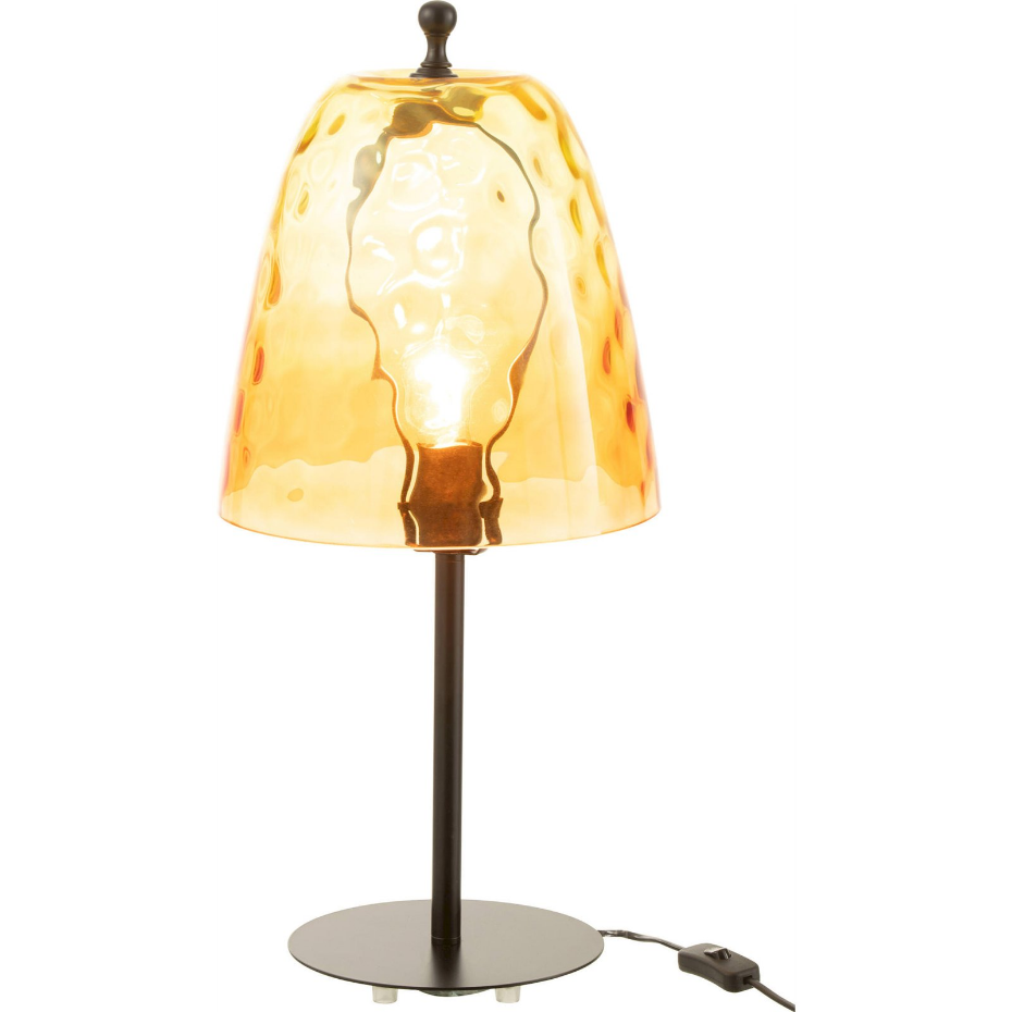 Lampe de table ronde en verre