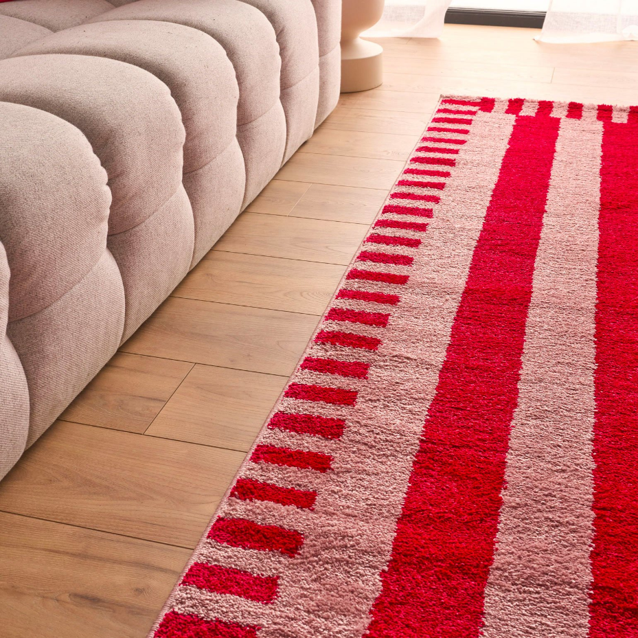 Tapis de salon vintage à rayures GROOVY