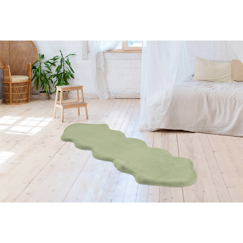Tapis organique en polyester effet lapin