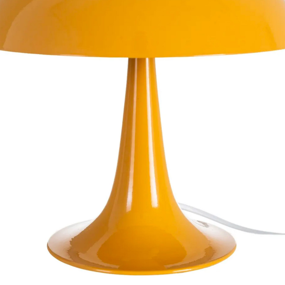 Lampe à poser champignon métal jaune 25x25x27.5cm
