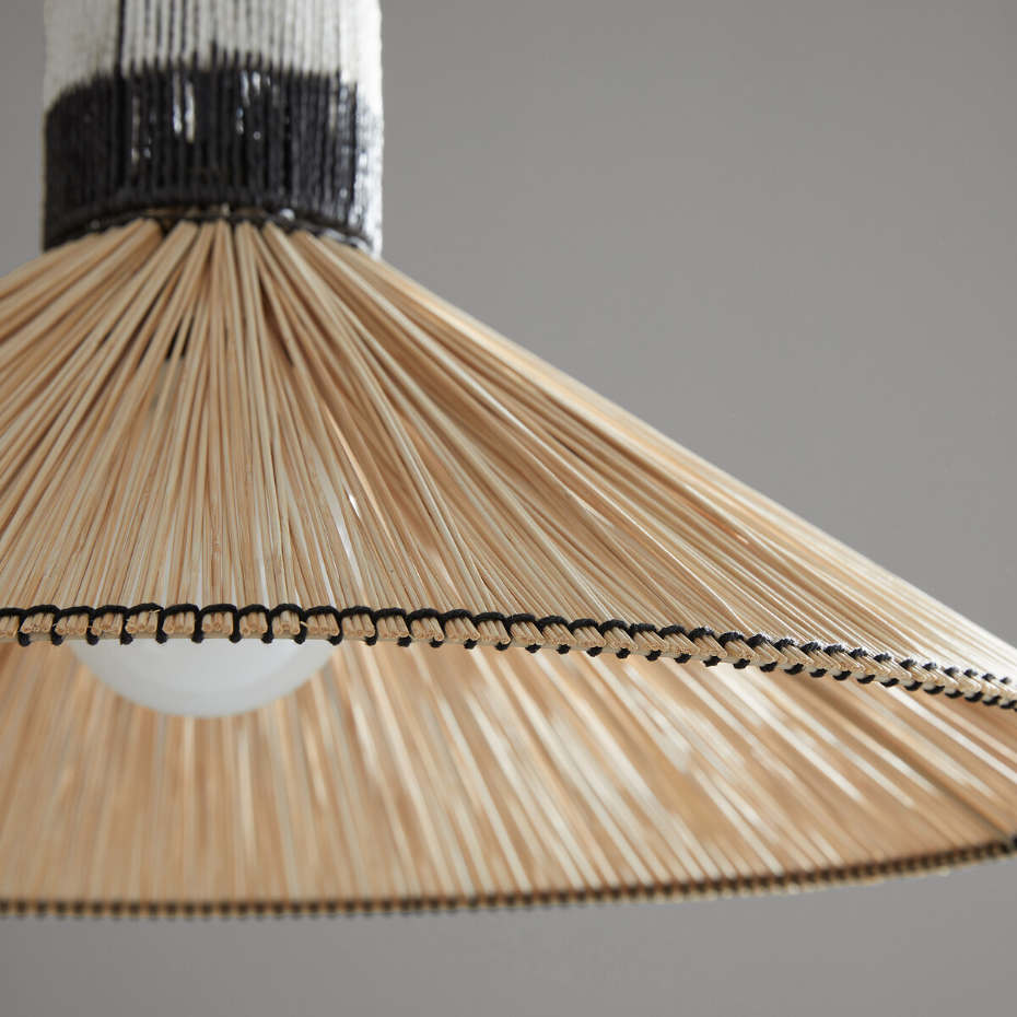 Suspension en papier tressé et bambou, Tribe
