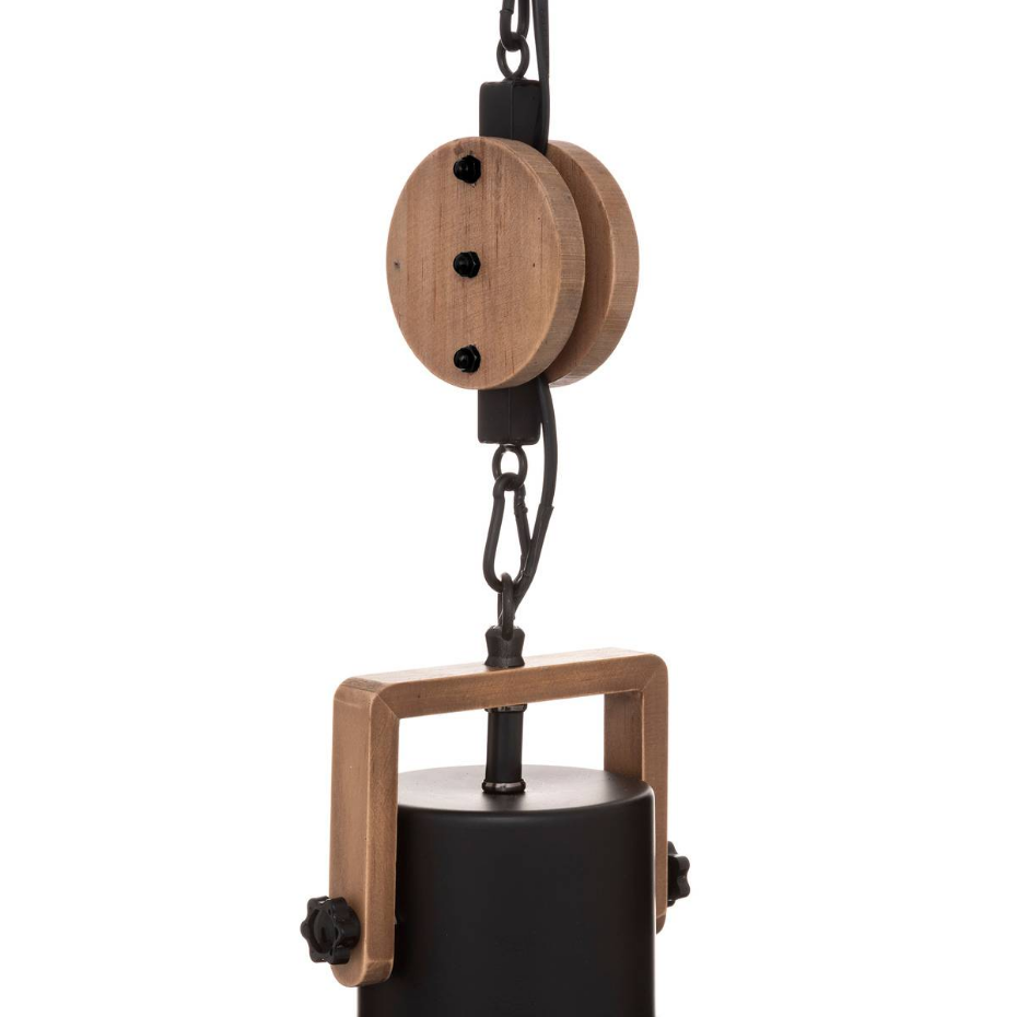 Suspension bois et métal SILAS
