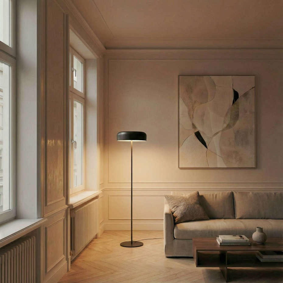 Lampadaire en métal moderne, Edion