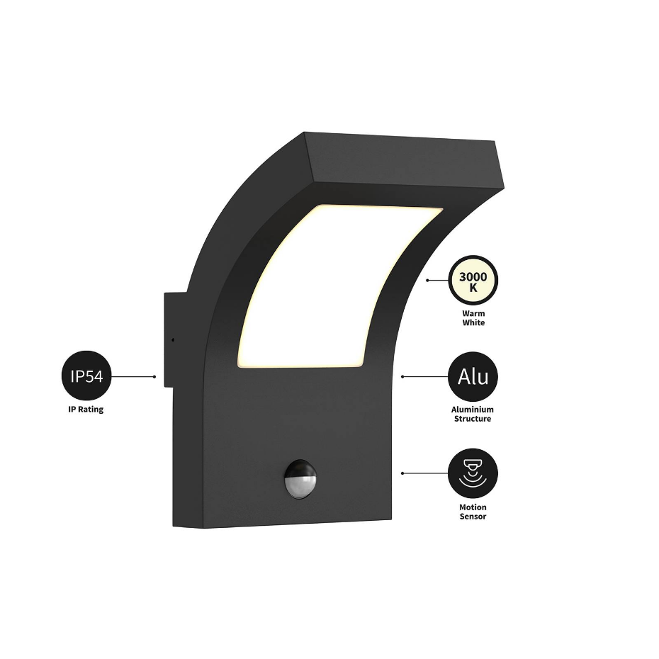 Applique extérieure en aluminium moderneLED