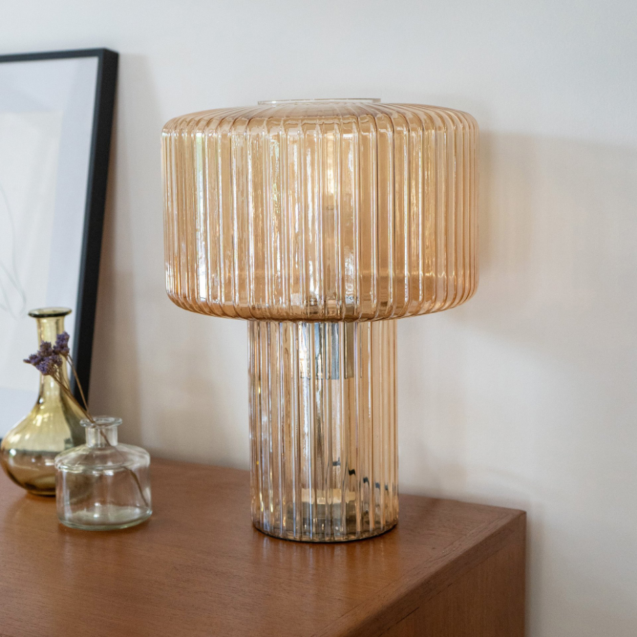 Lampe en verre cannelé - VERRA