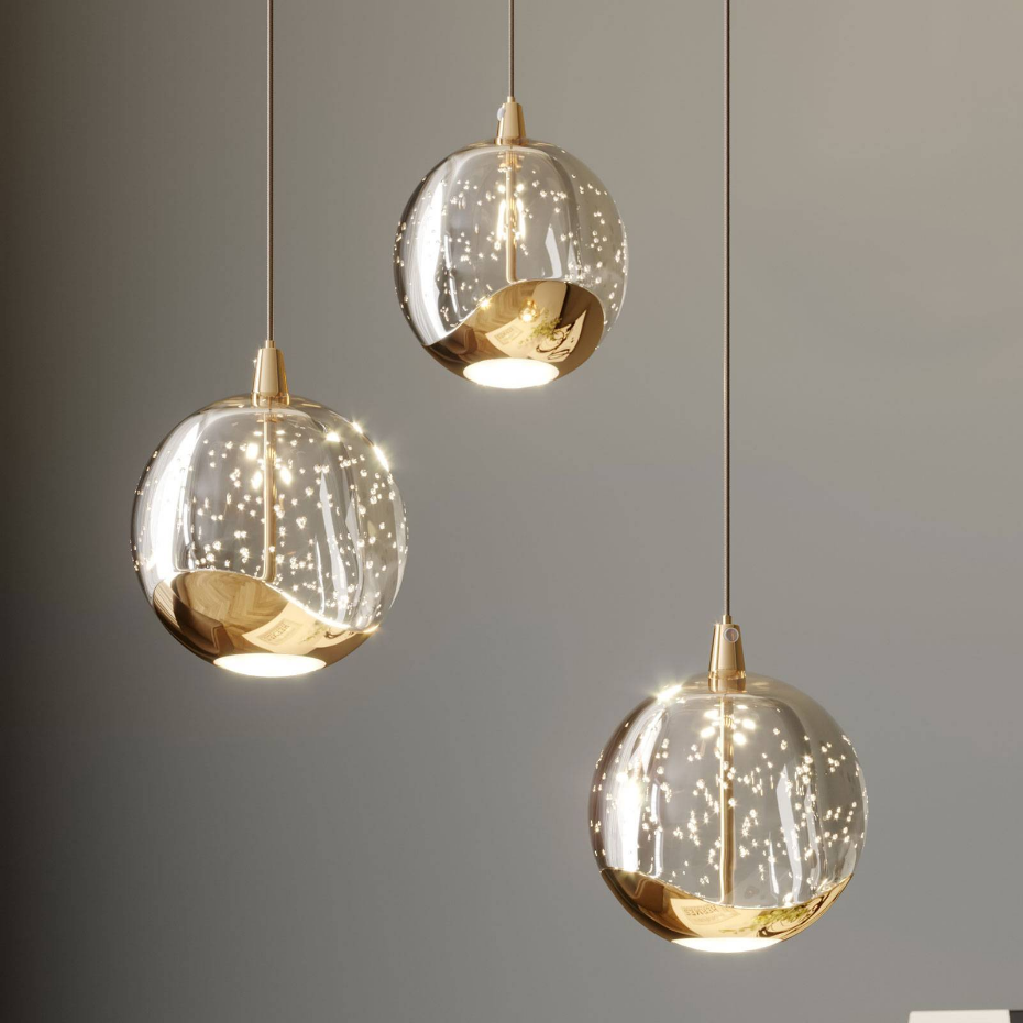 Suspension en verre moderneLED, Hayley