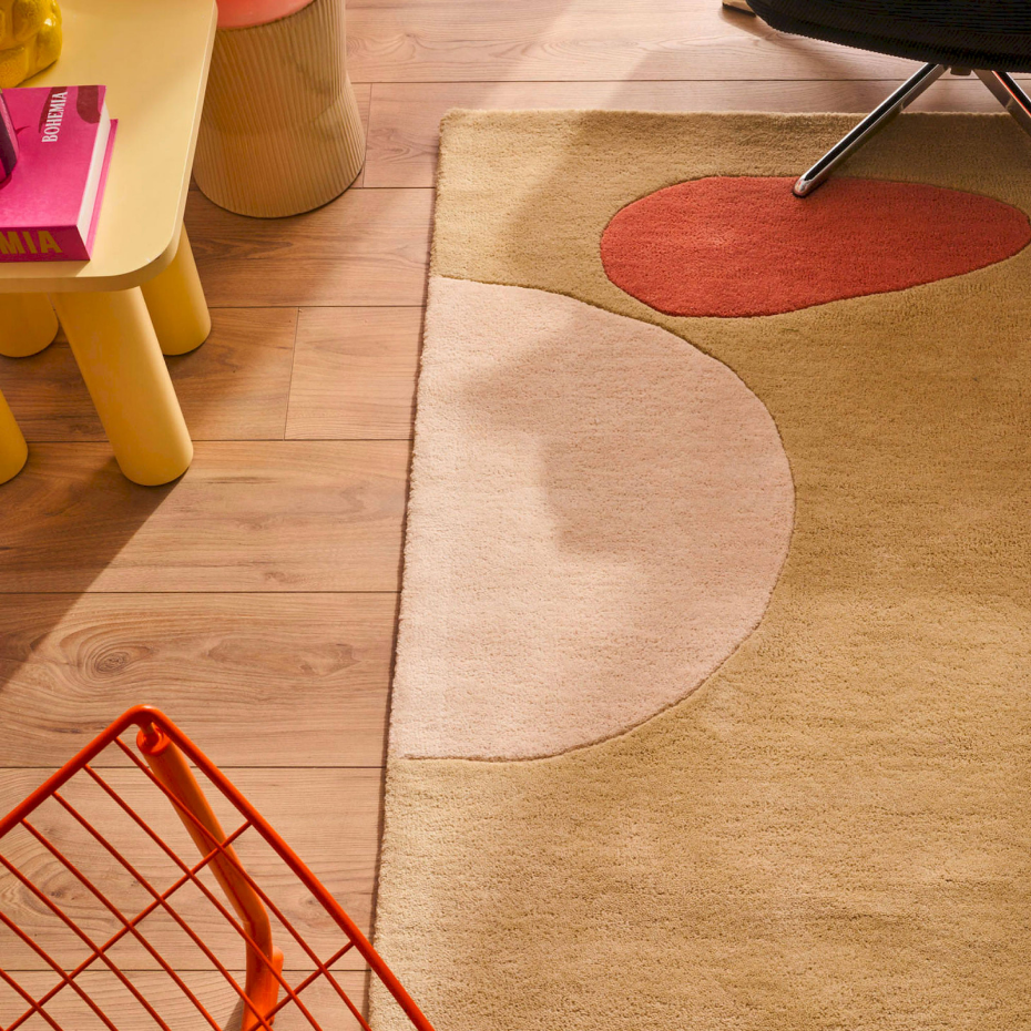 Tapis en laine et coton motif nuage Pantone
