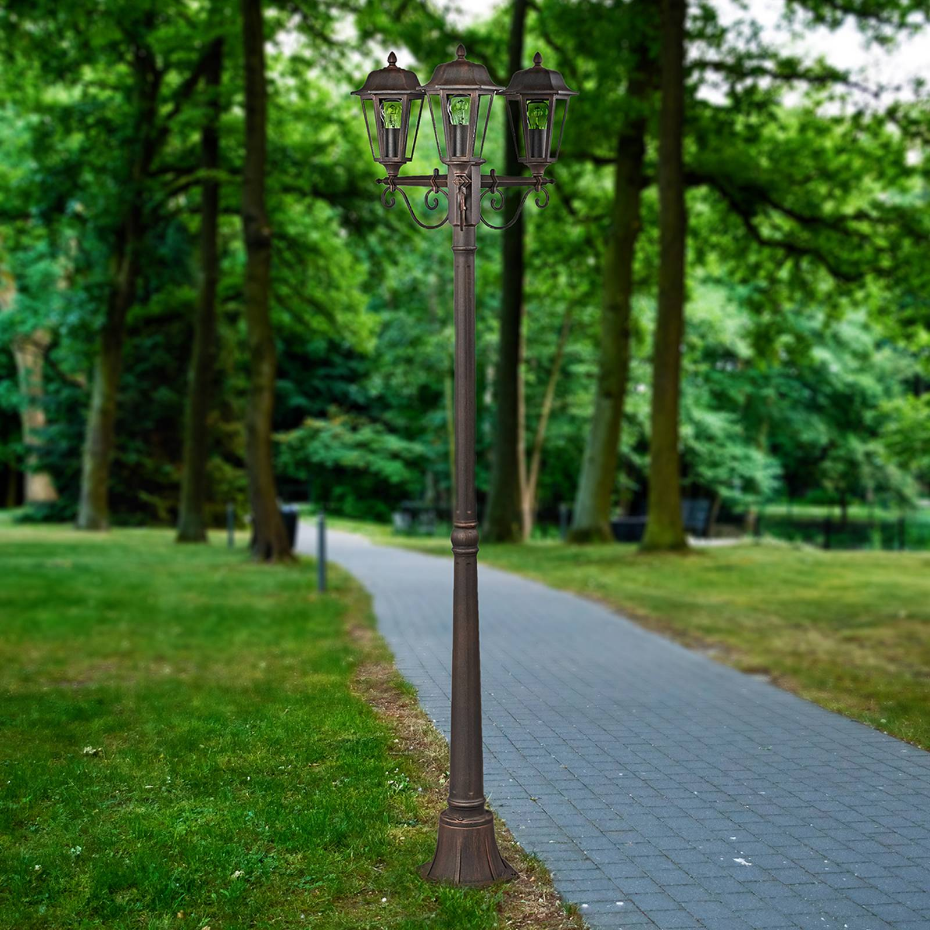 Lampadaire extérieur en aluminium antique