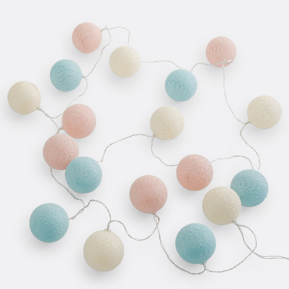 Guirlande lumineuse boules colorées, Fantol
