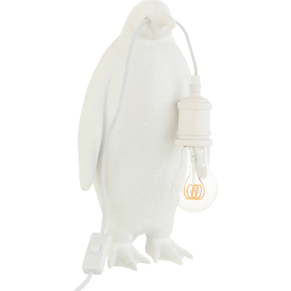 Lampe décorative pingouin en résine format organique