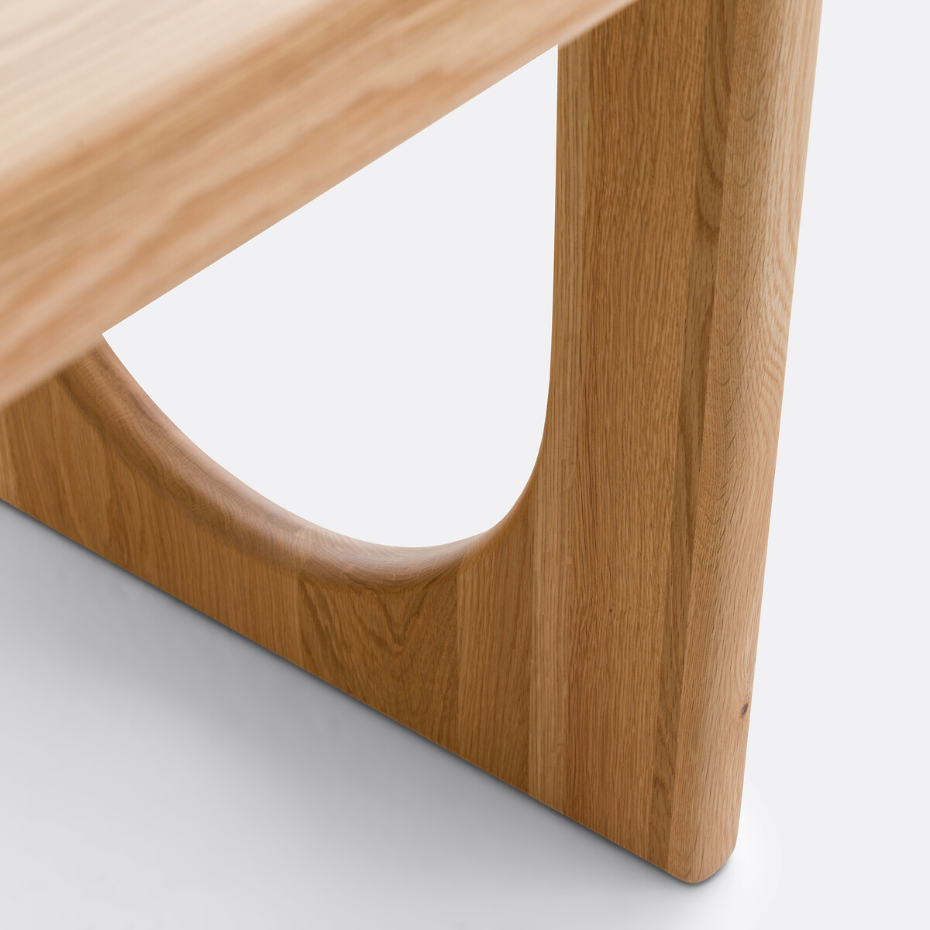 Table à manger, rectangulaire, chêne et plaqué, 6 à 8 couverts, DOUVE