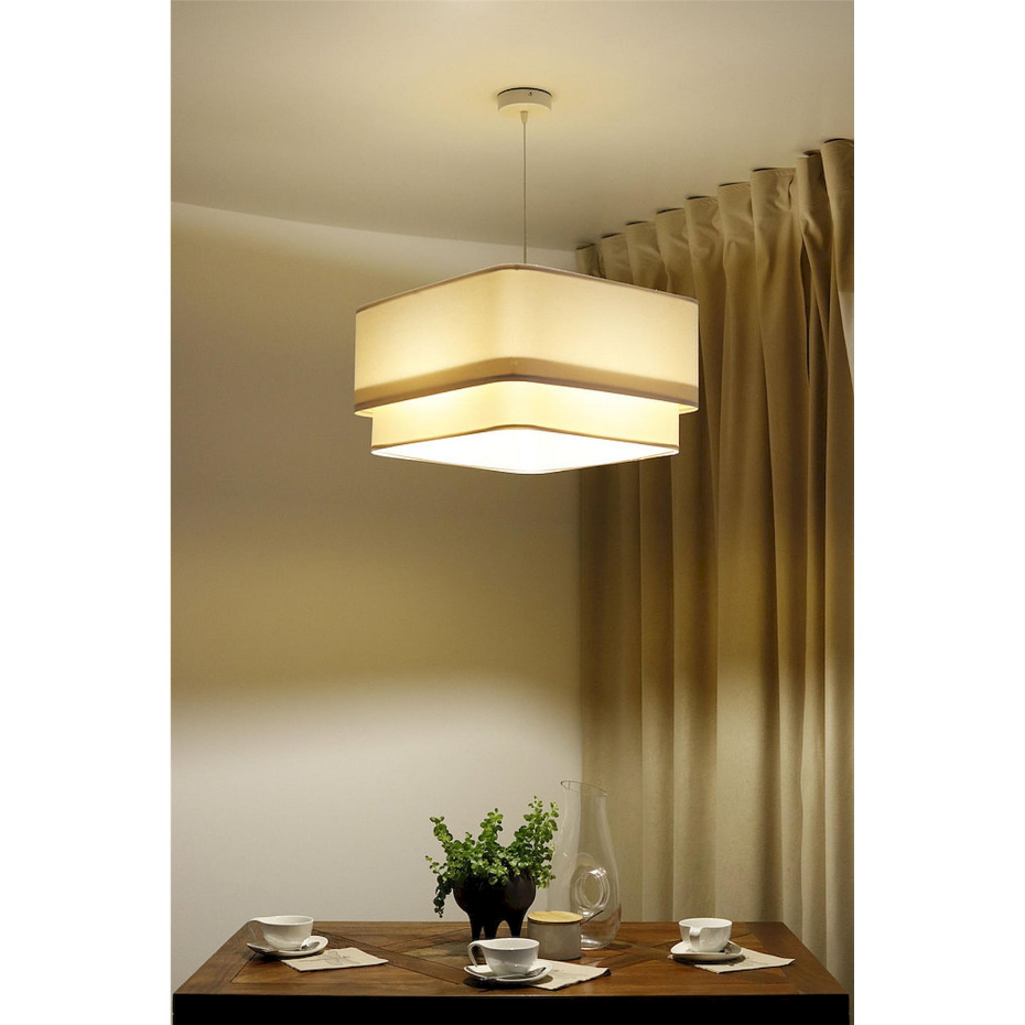 Suspension en velours et PVC Kwadro Duo
