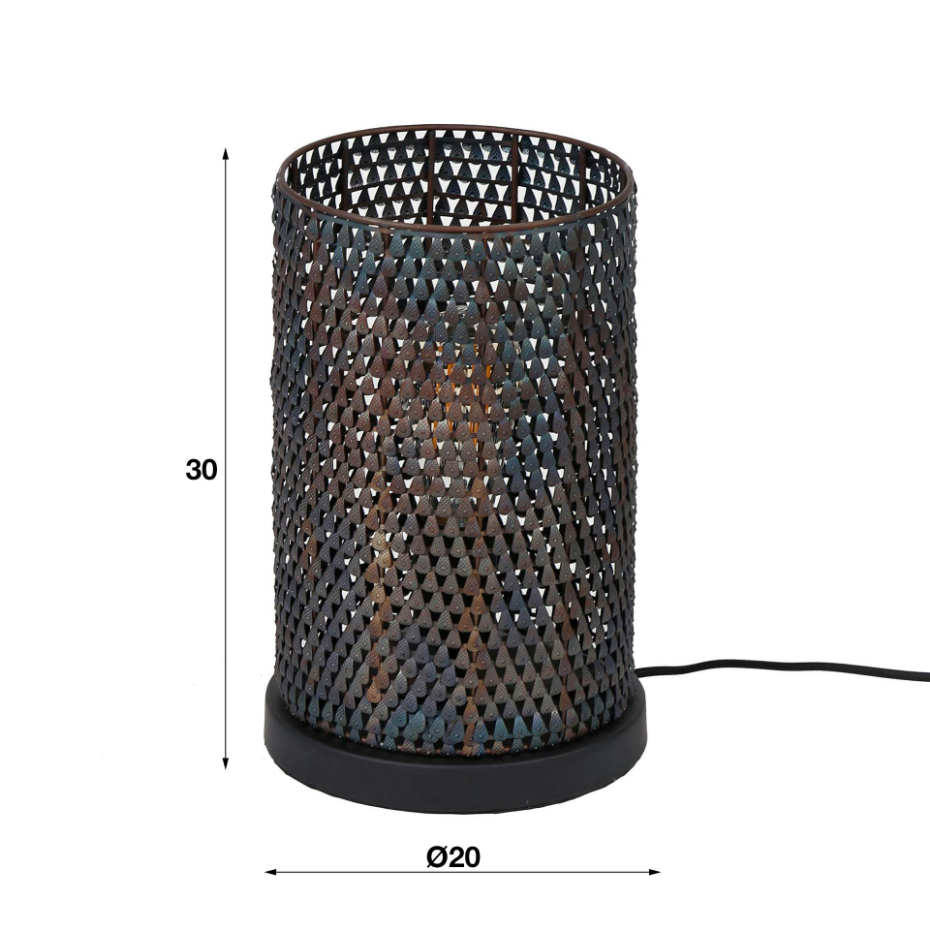 Lampe à poser en métal effet maille TRIBECA