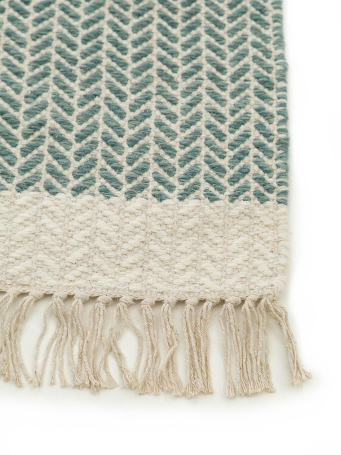 Tapis de couloir en laine tissé main KIM