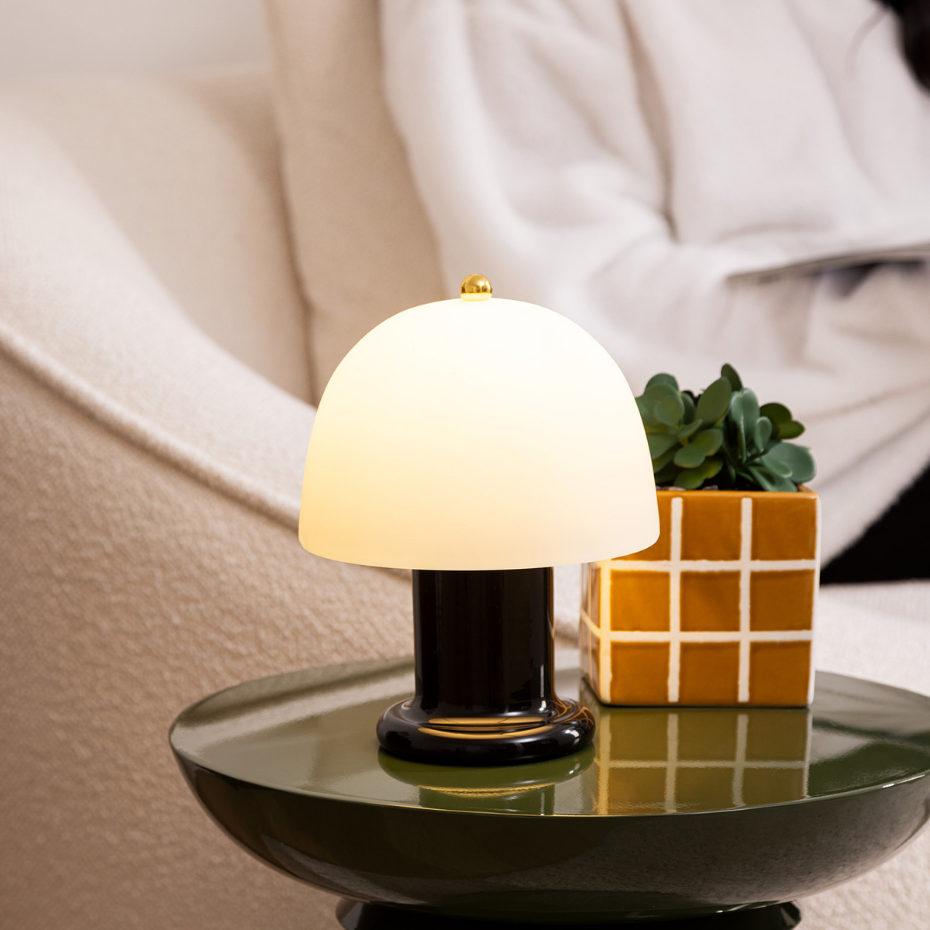 Lampe à poser LED verre sans fil RICK