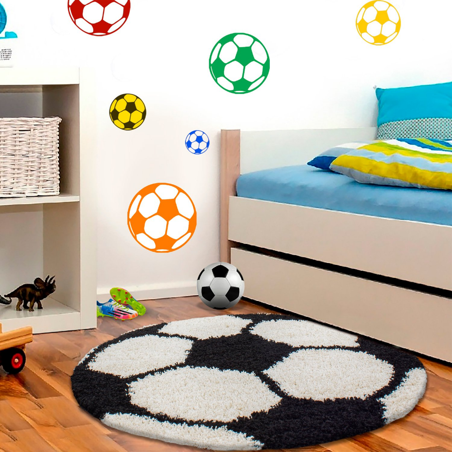 Tapis rond enfant motif ballon FUN