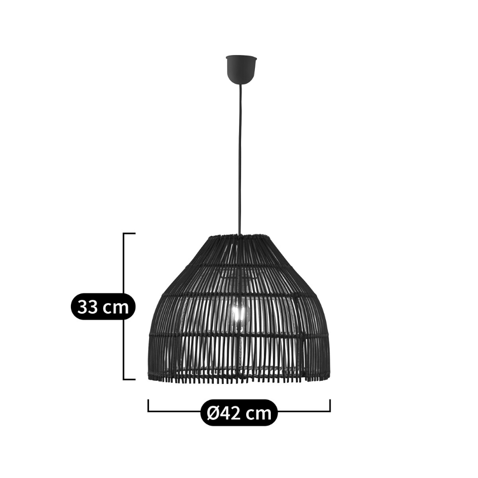 Suspension en rotin, diamètre 42 cm, DANKIA