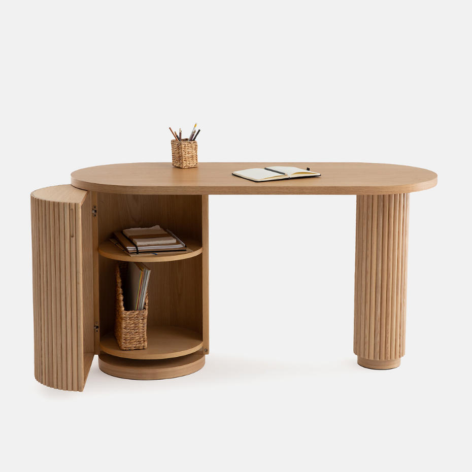 Bureau forme organique, 1 porte, Genna 
