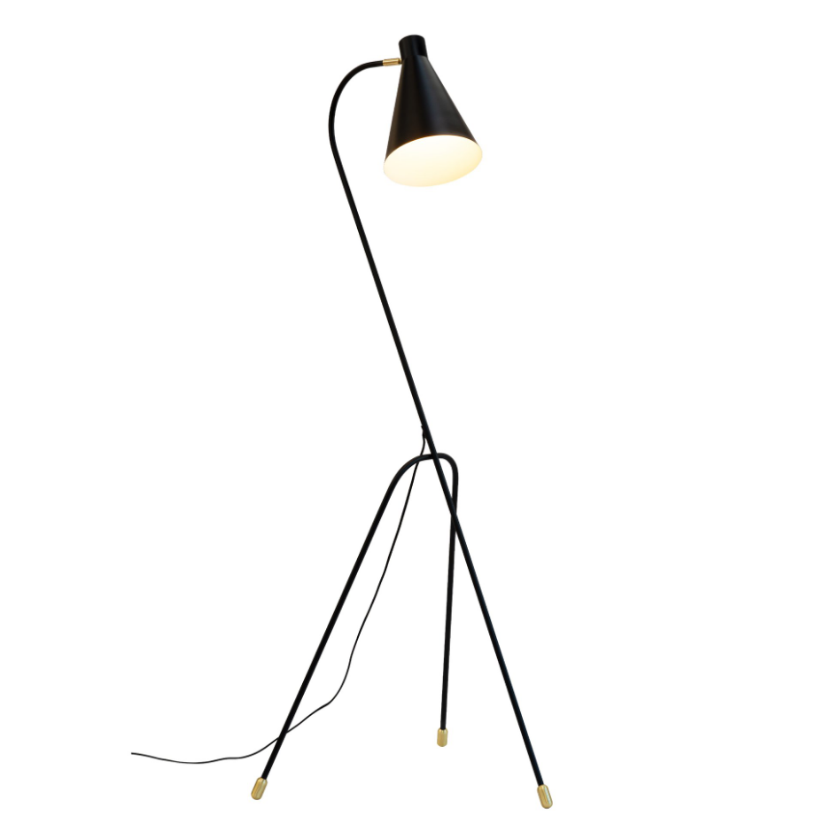Lampadaire en métal noir MILES