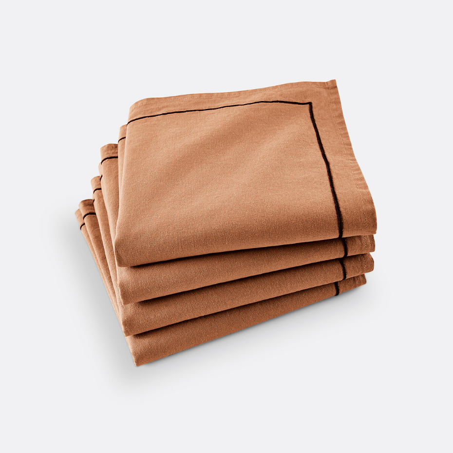 Serviettes de table lin/coton lavé Métis Bourdon