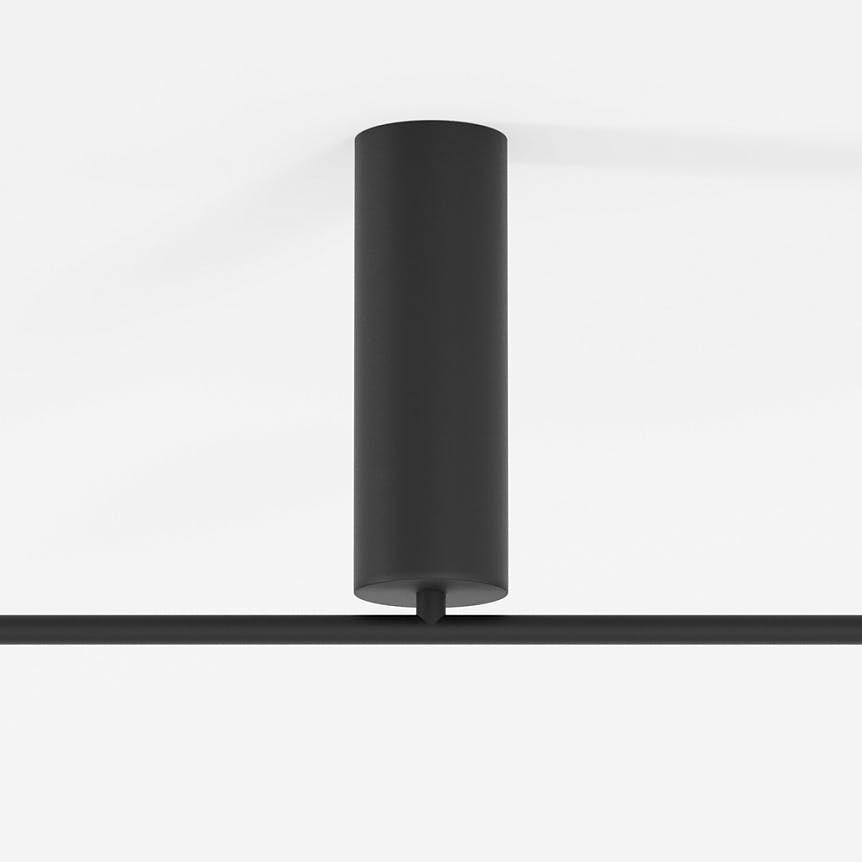 Suspension noire LED – bras articulés avec 4 ampoules OCALA
