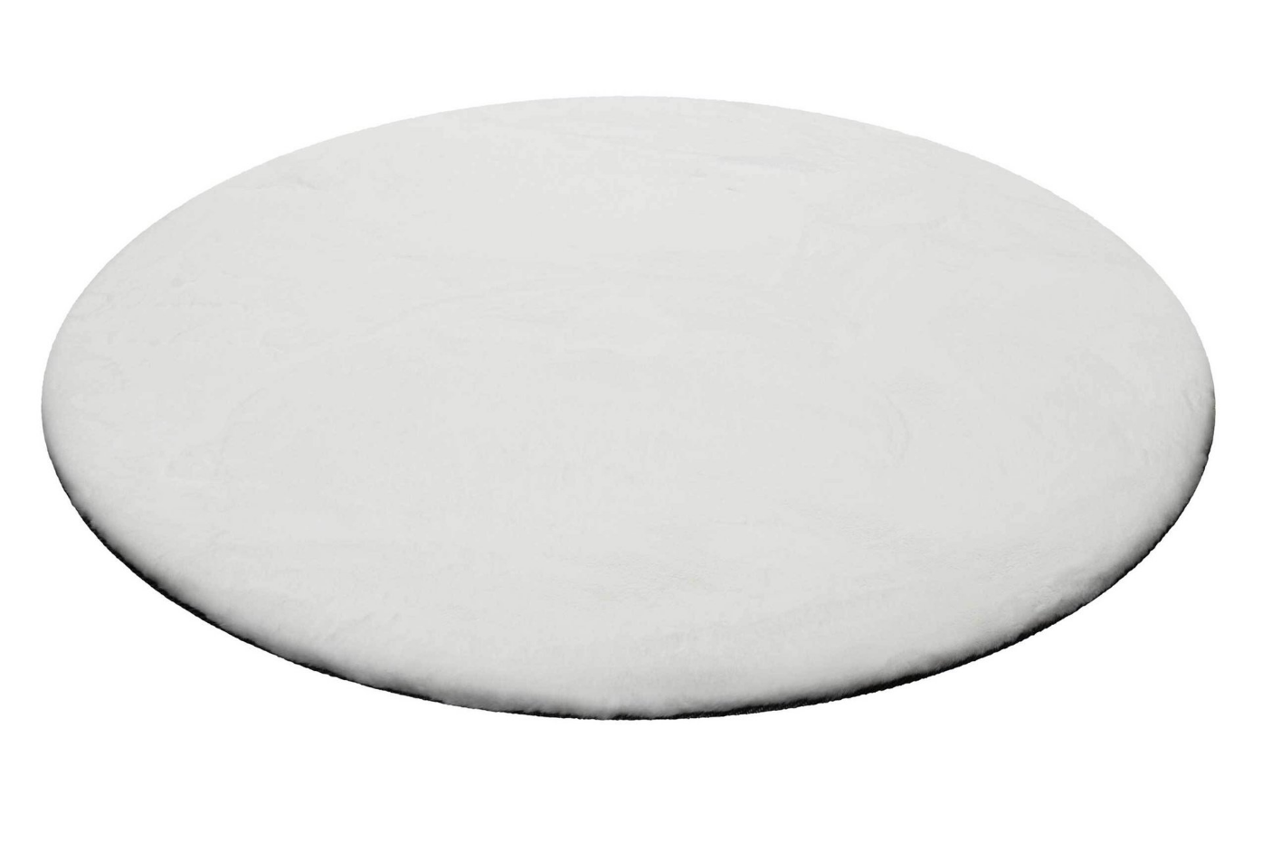 Tapis salon rond doux sensation peau de lapin ,  Anna