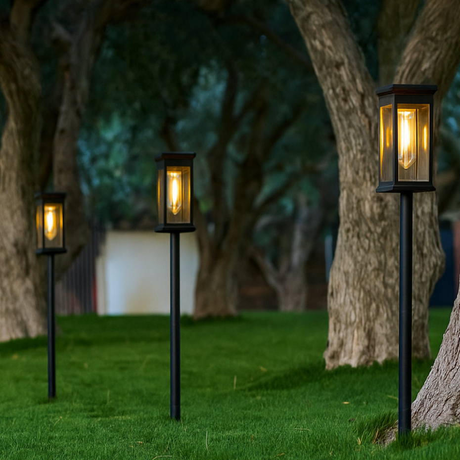 4 Balises solaires à piquer LUZY H34cm