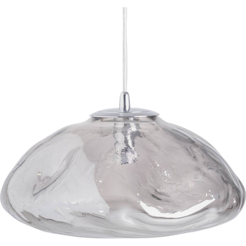 Lustre art déco en cristal et bois