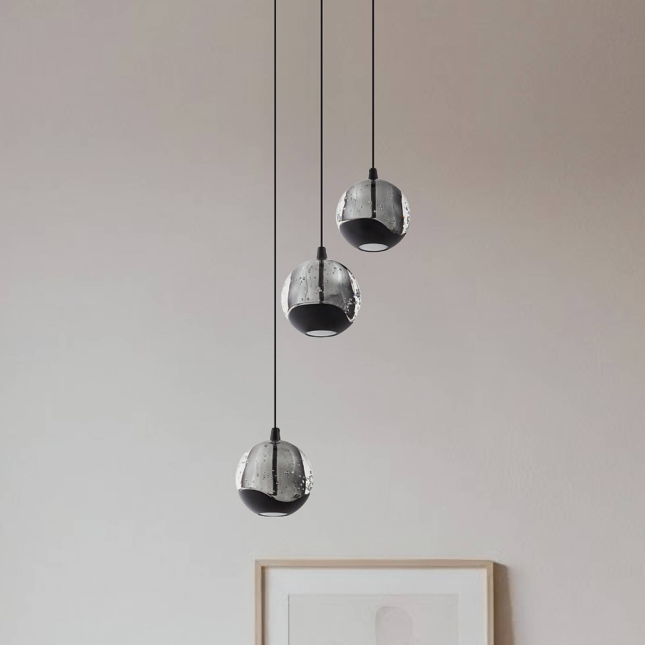 Suspension en verre moderneLED, Hayley