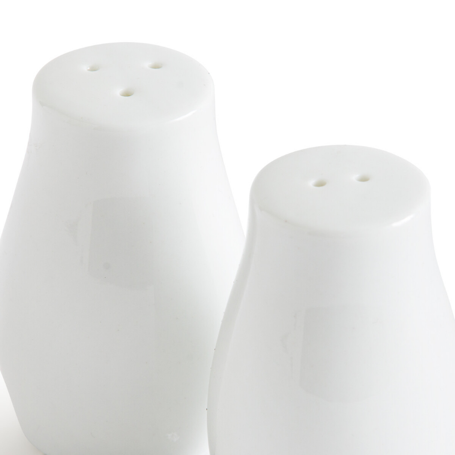 Set salière + poivrière, porcelaine, Atola