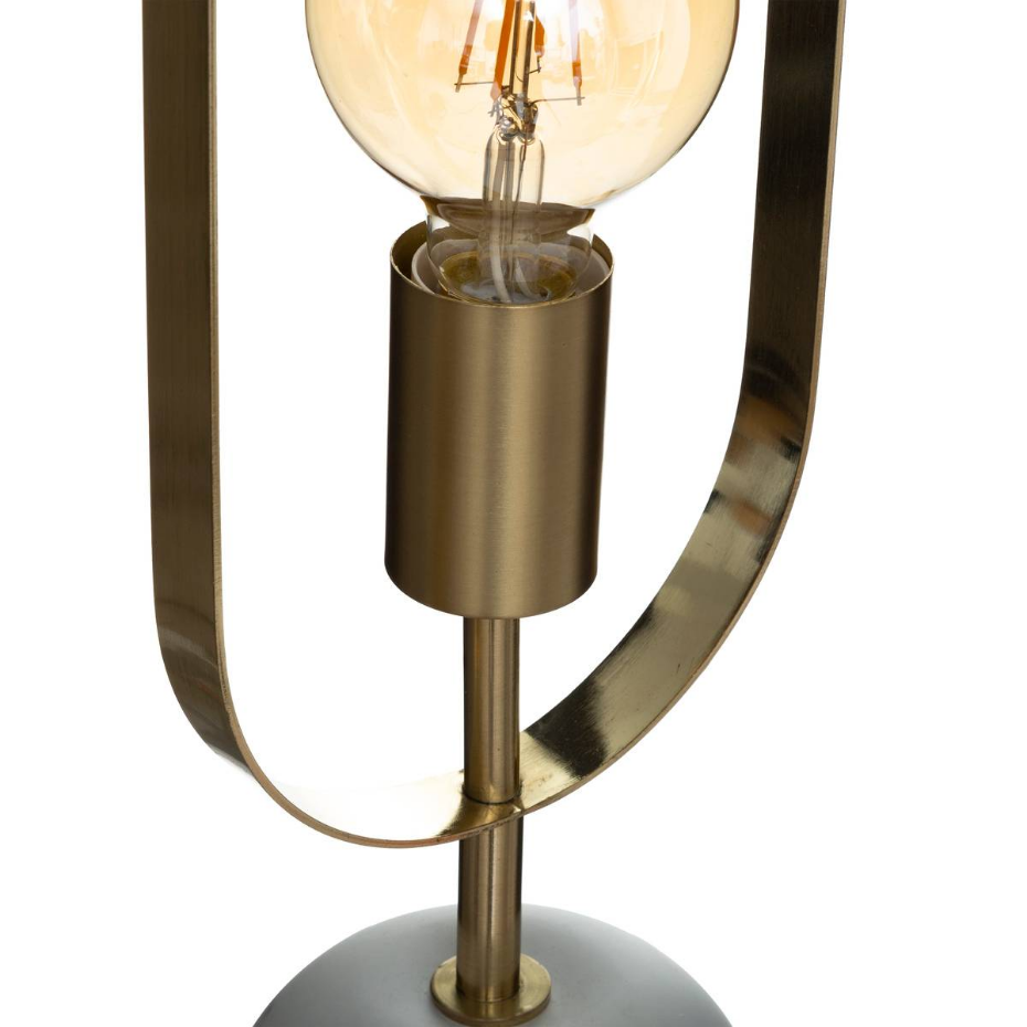 Lampe base marbre et métal graphique EDI