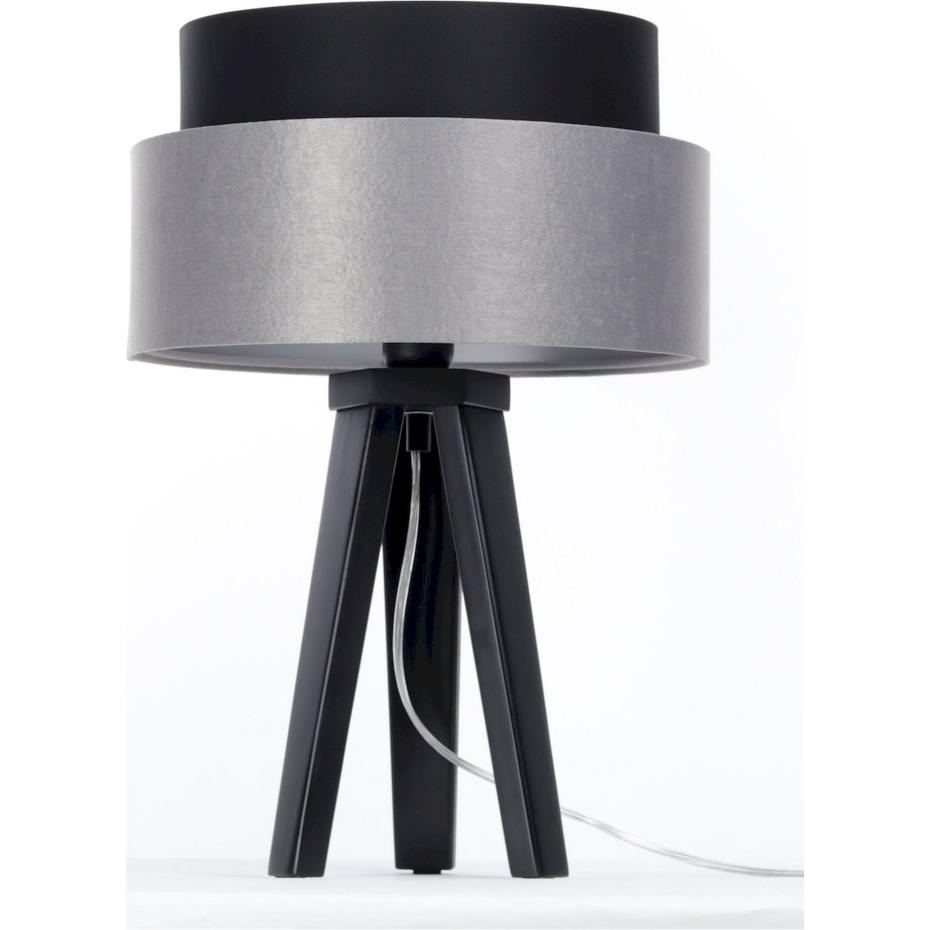 Lampe à poser en tissu rond Duo ellegant