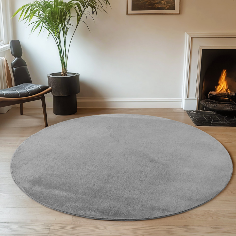Tapis de salon uni doux ALBA