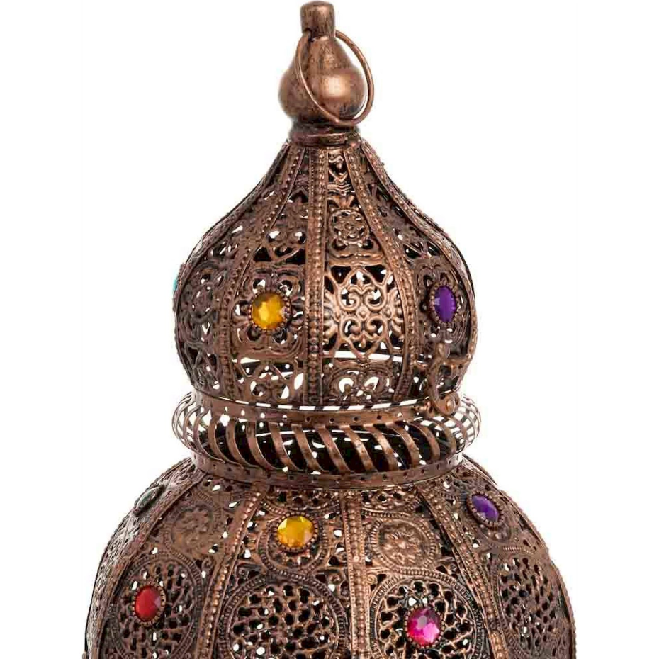 Lampe de table en métal style oriental organique