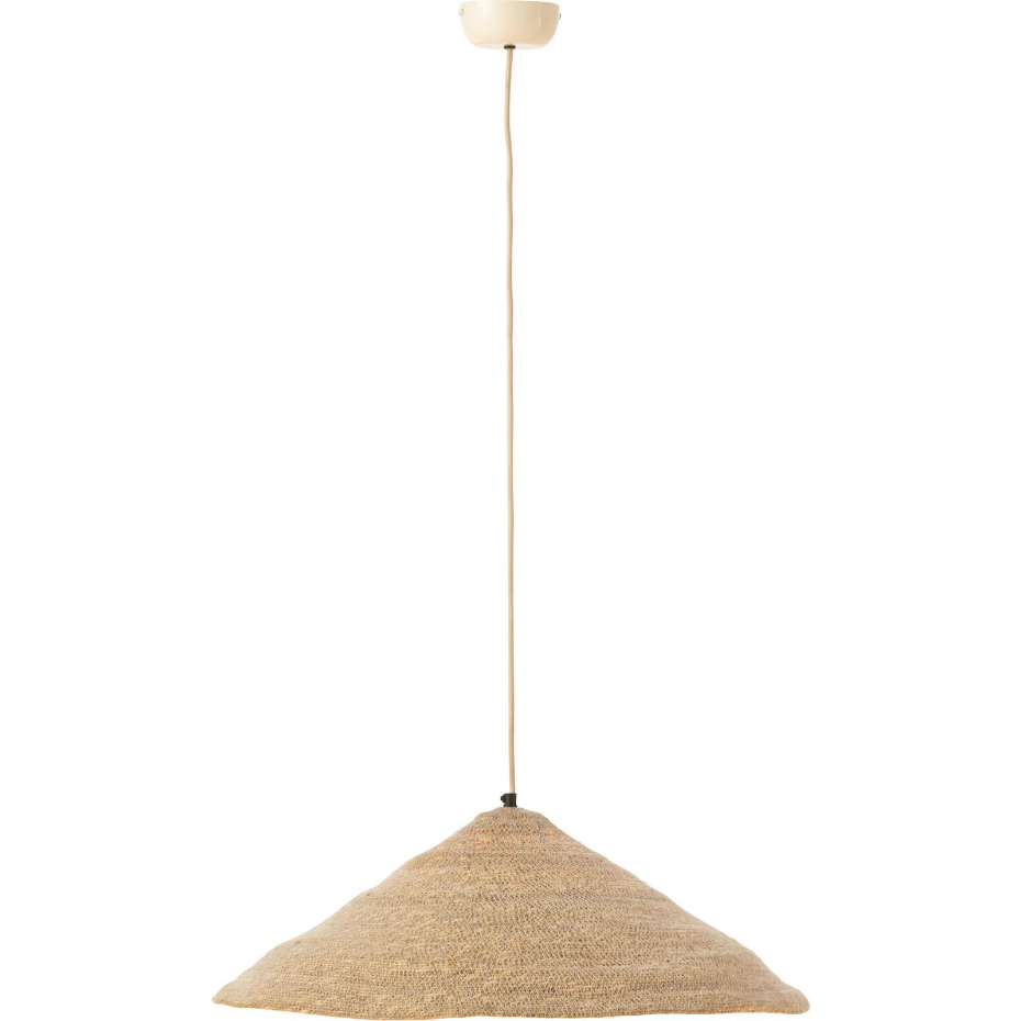Suspension en rotin forme chapeau ronde