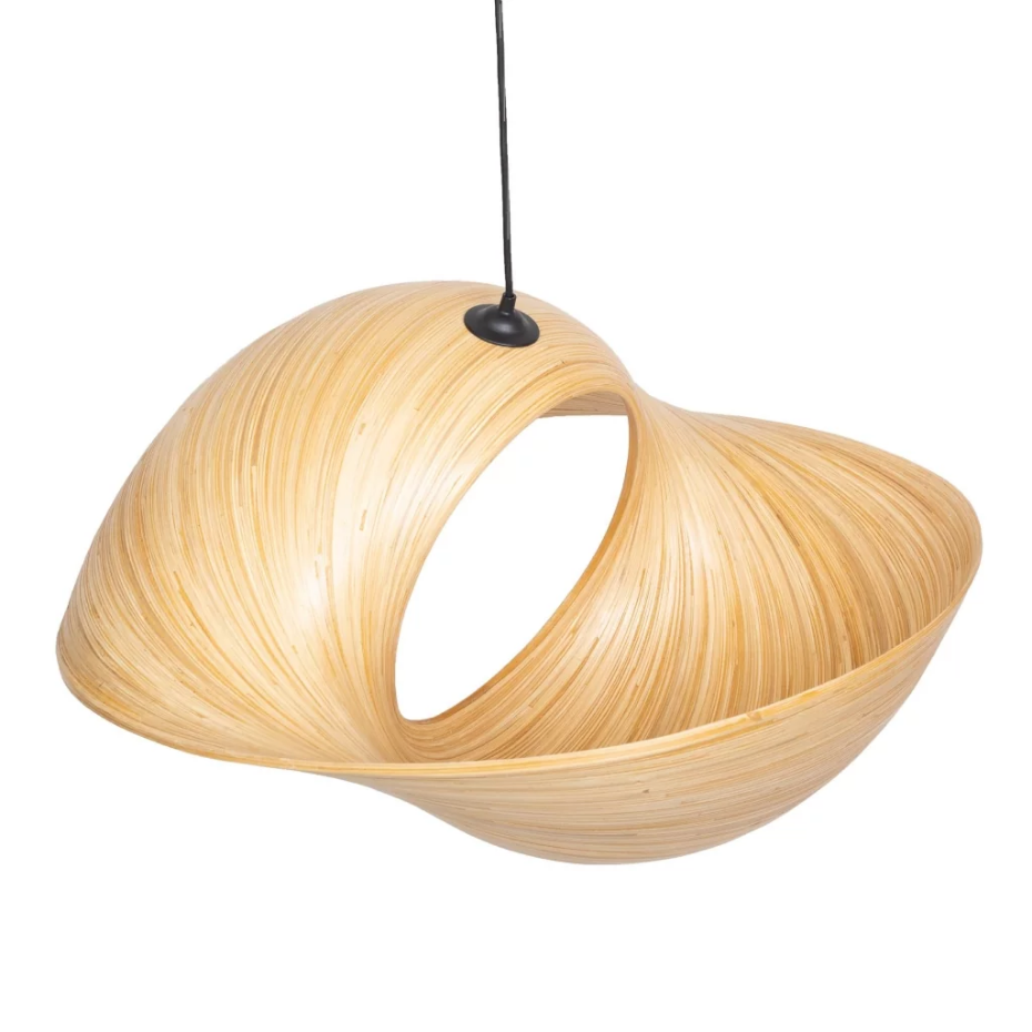 Suspension en bambou forme coquillage EKO