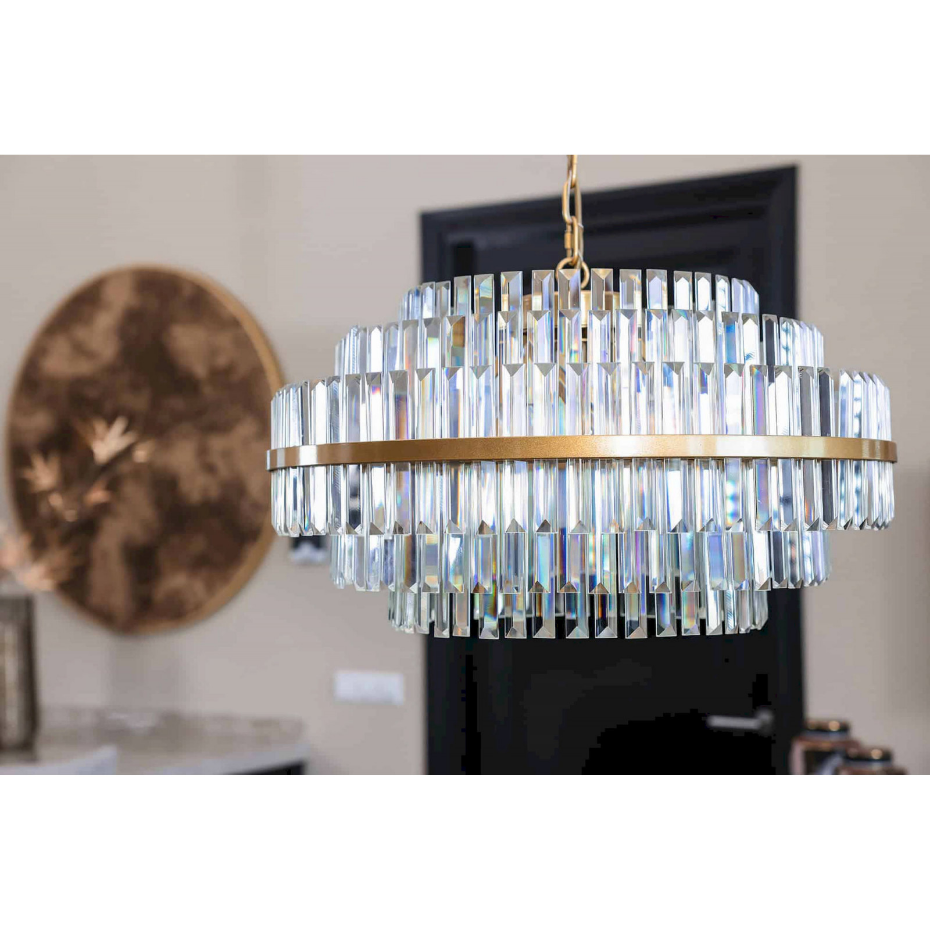 Chandelier en crystal  brossé Richmond Decoration