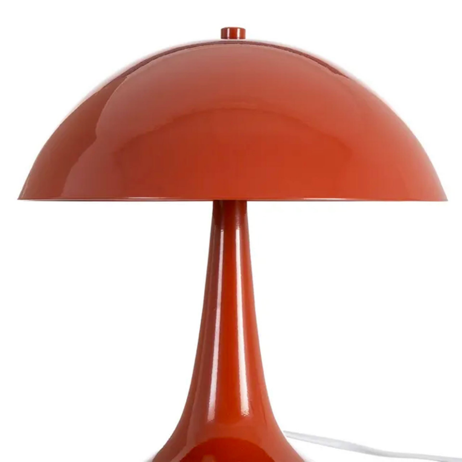 Lampe à poser champignon métal terracotta 25x25x27.5cm