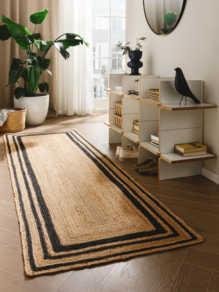 Tapis de jute tissé main JUTTA