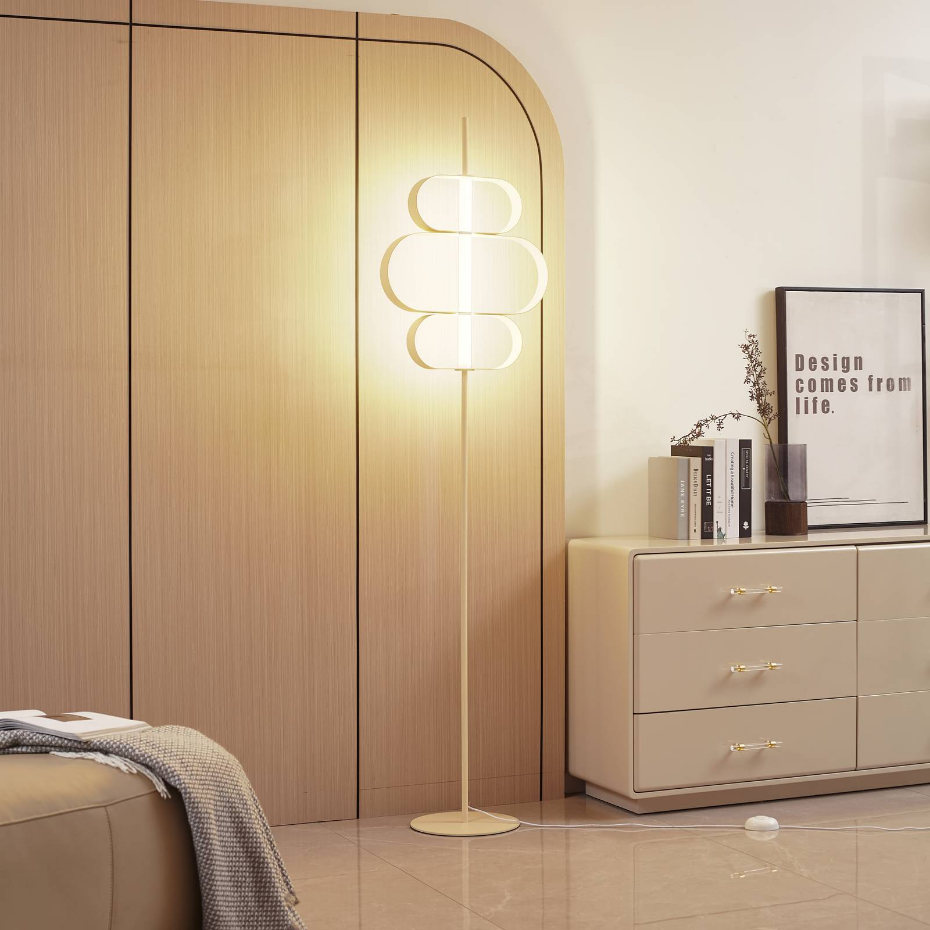 Lampadaire en métal moderneLED, Audrina