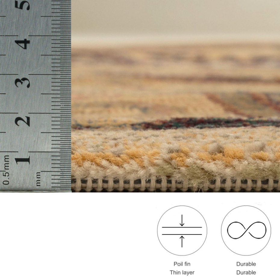 Tapis Gabiro Medaillon, tissé, rond